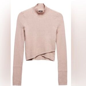 Kendall & Kylie Blush mock Neck Sweater